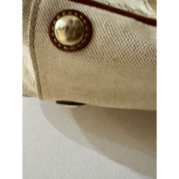 Coach Heritage Bleaker Canvas 1941 Carriage Leatherworks Tote Stripe tattersall - Picture 6 of 16